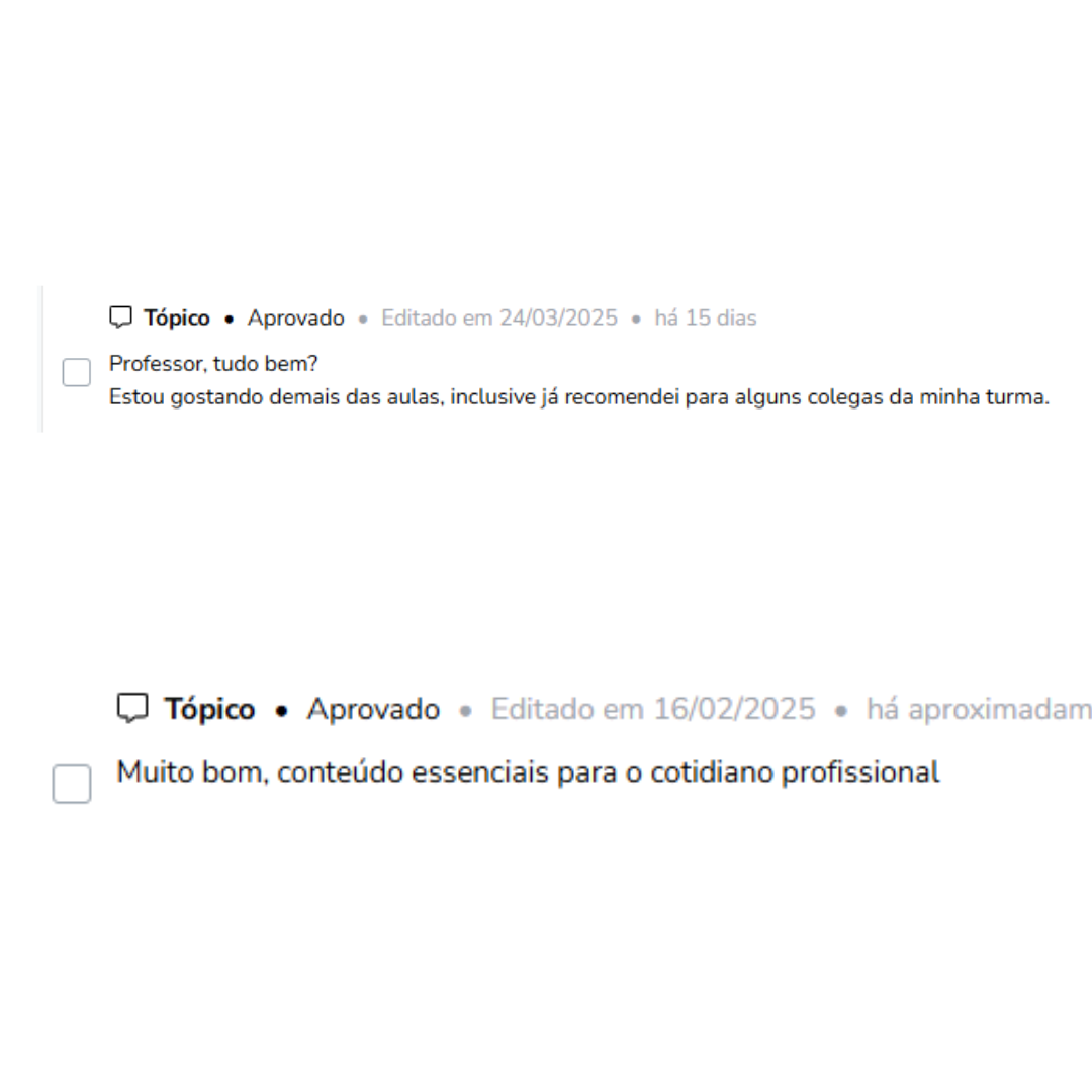 Depoimento de aluno CCD via WhatsApp